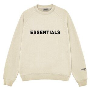 Fear of God Essentials Silicone Letter Crew Neck Pullover Sweatshirt